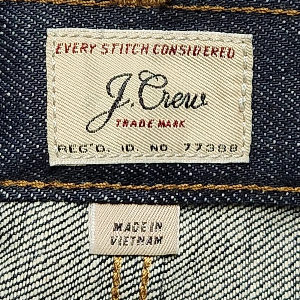 J.Crew Every Stitch Considered 770 Straight Fit Selvedge Jeans Indigo Blue 33x32